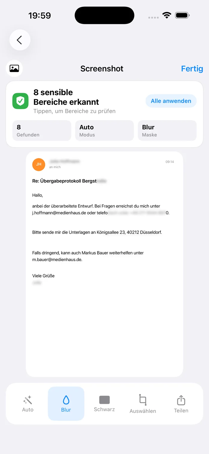 Screenshot bearbeiten